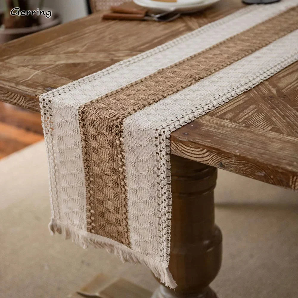 Vintage Table Runner With Pattern
