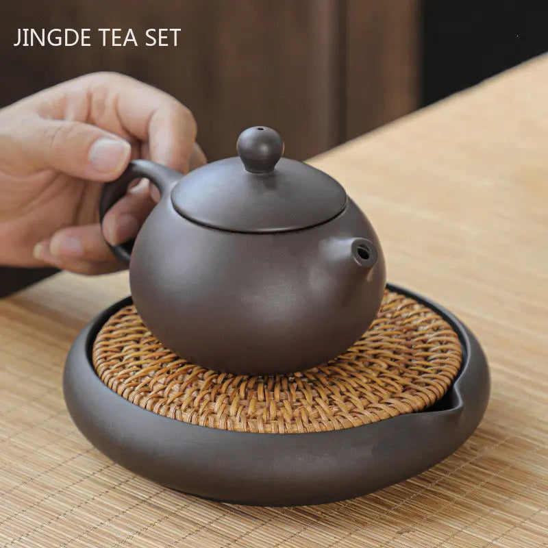 Hand-Woven Rattan Tea Tray