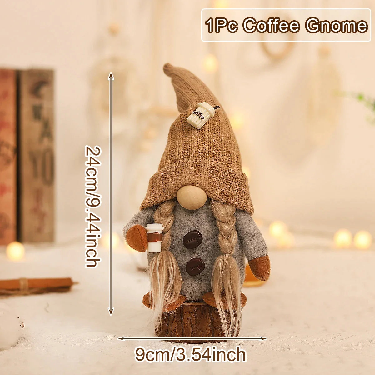 Small Coffee Gnome For Decor