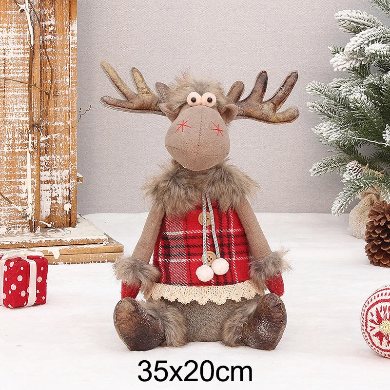 Large Christmas Plush Reindeer Doll