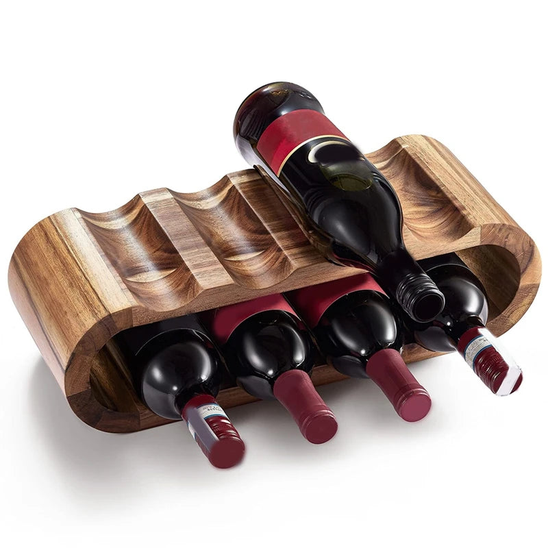 Wooden Wine Rack Bottle Holder