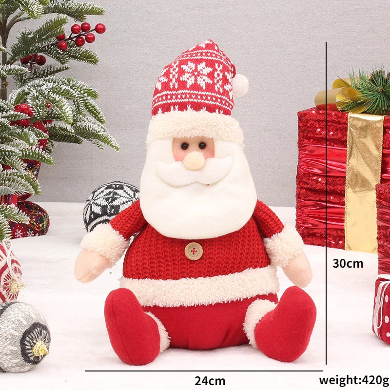 Red Sitting Christmas Dolls for Home