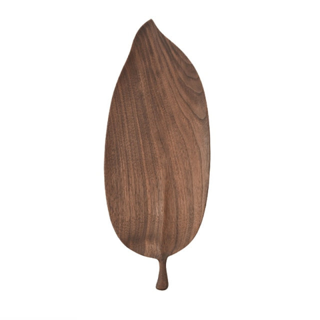 Wooden Leaf Tray Black Walnut