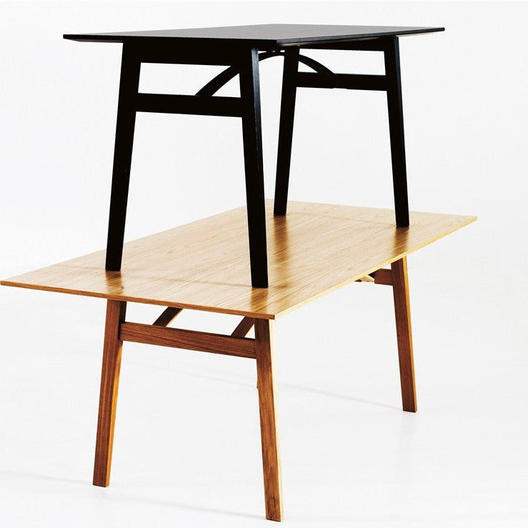 BRYGGA Table length top black 130 cm and 180 cm