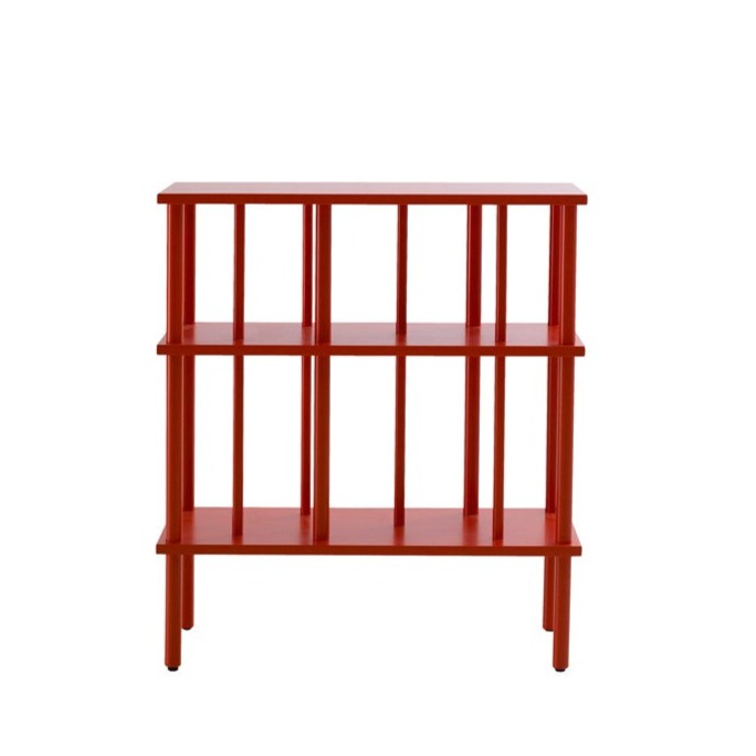 LEVEL Bookshelf. red ash, small one front view