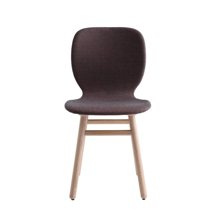 SHELL STOL Chair 45K brown upholstery front view