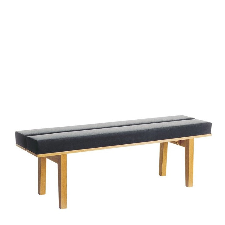 KAMON Bench 373 upholstery black, front view