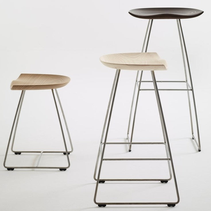 Copy of KAZ Stool 80 45, 60, 80 cm stools, natural ash, oak and brown colours