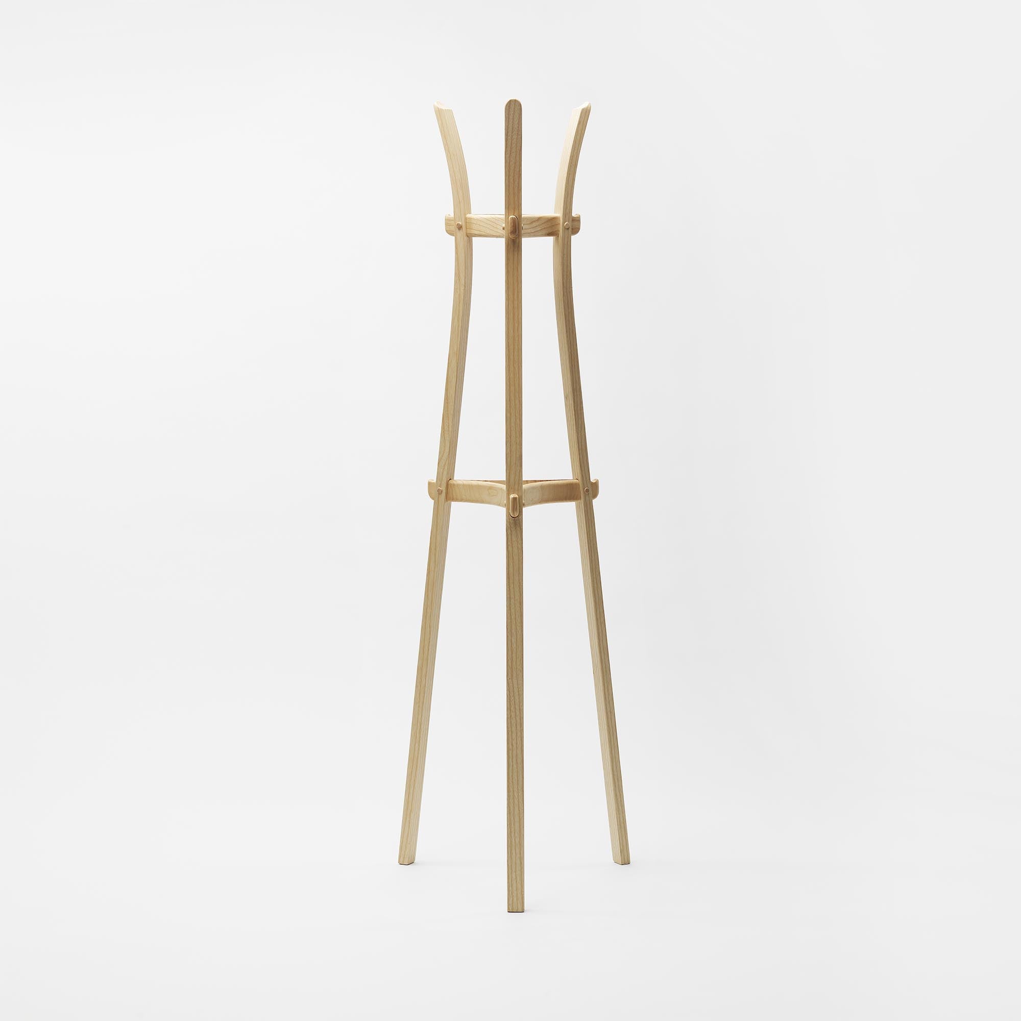 LEEK COAT STAND By Mentsen Ash Natural front view