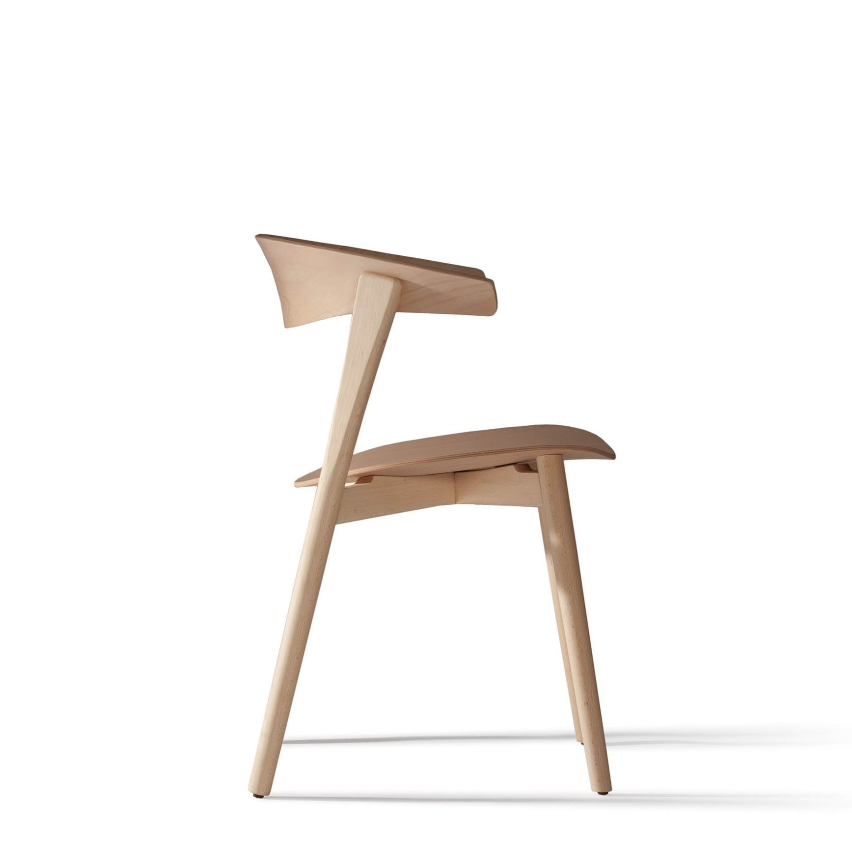 NIX Wooden Chair natural beech side view