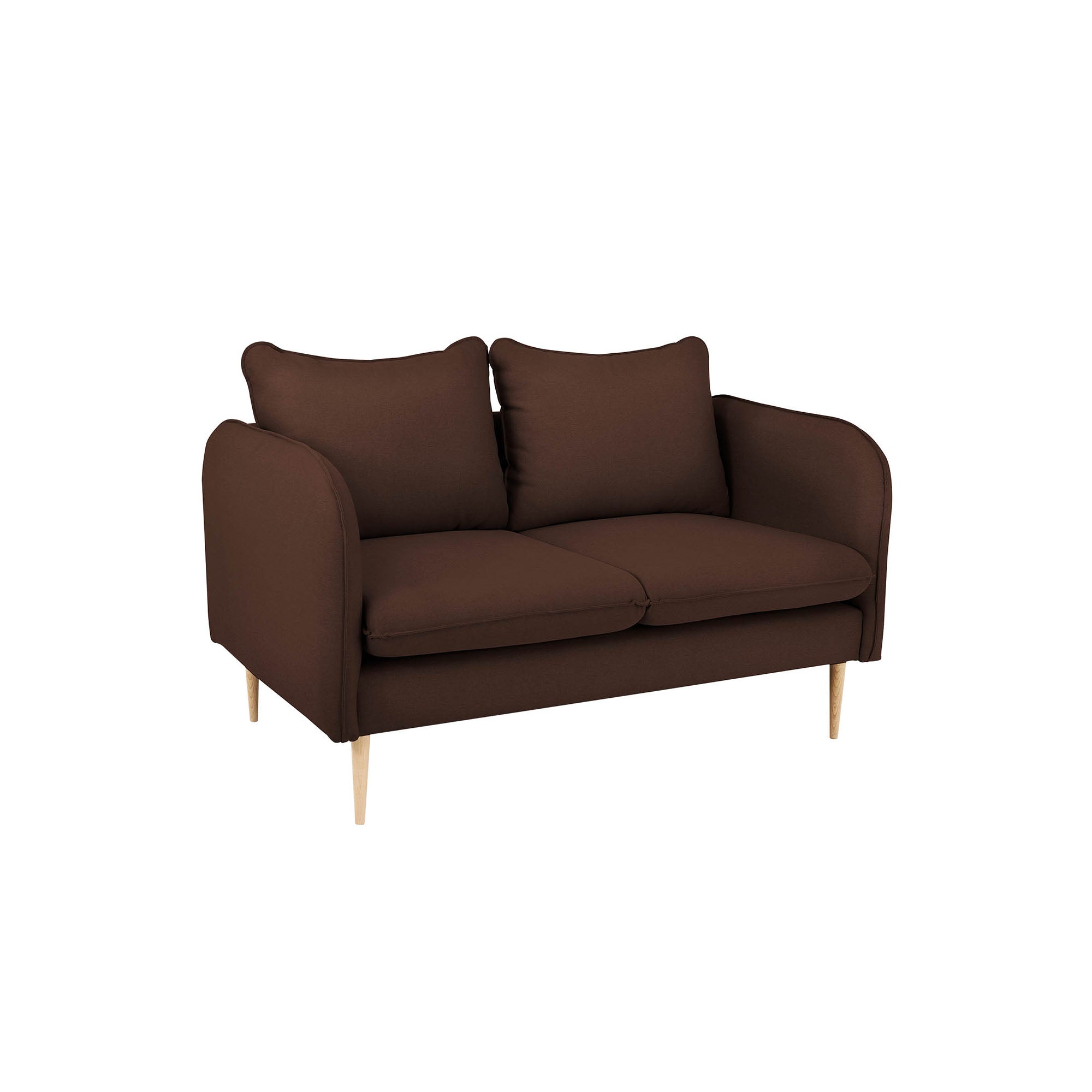 POSH WOOD Sofa 2 Seaters upholstery colour brown