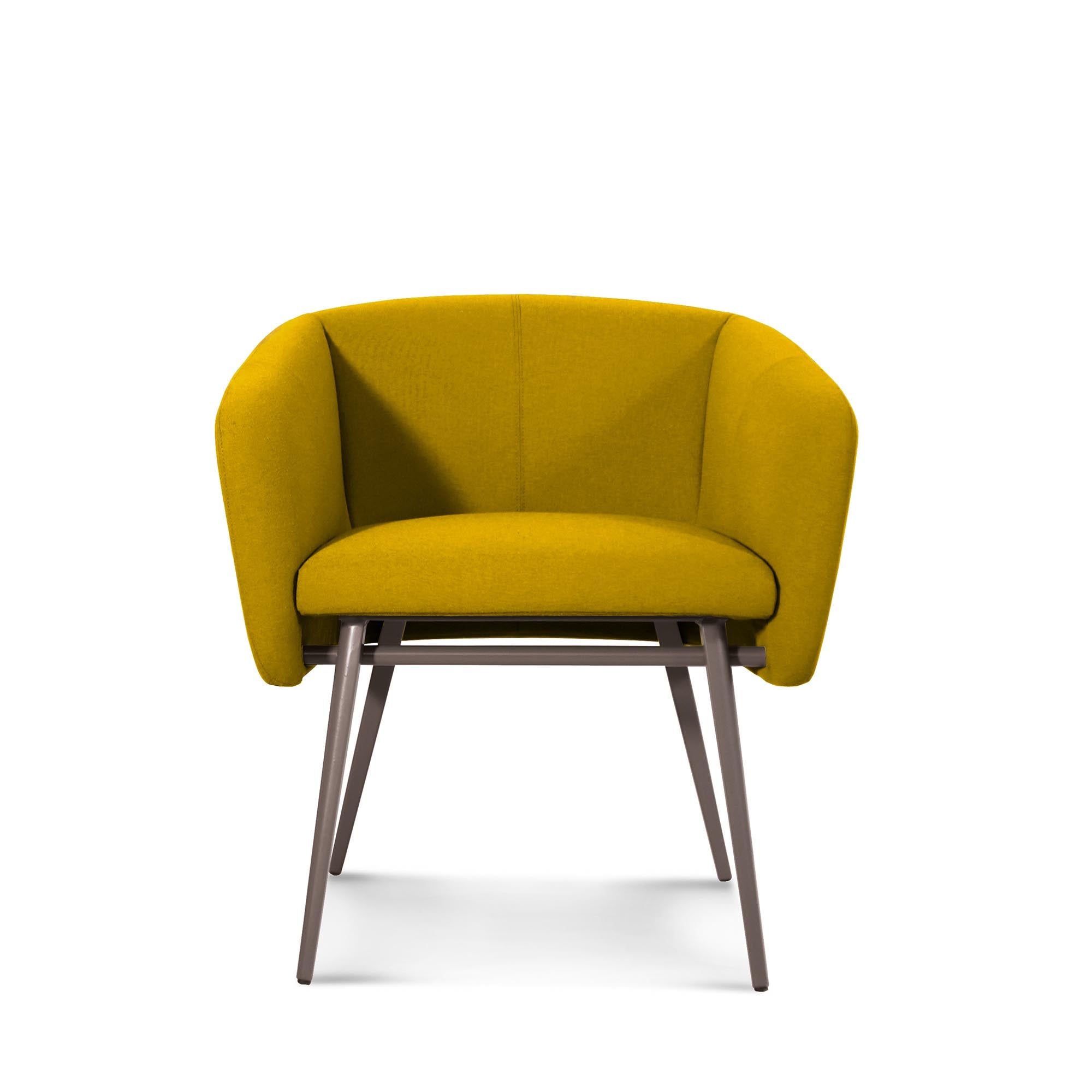 BALU MET Armchair mustard front view