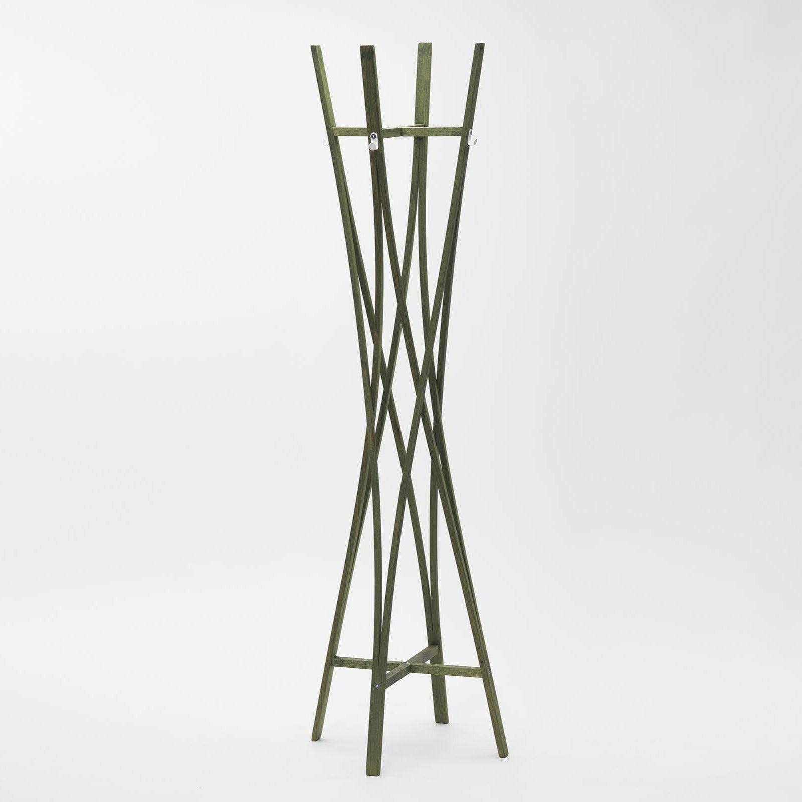 TRA Coat Stand Beech Stained Gray front view