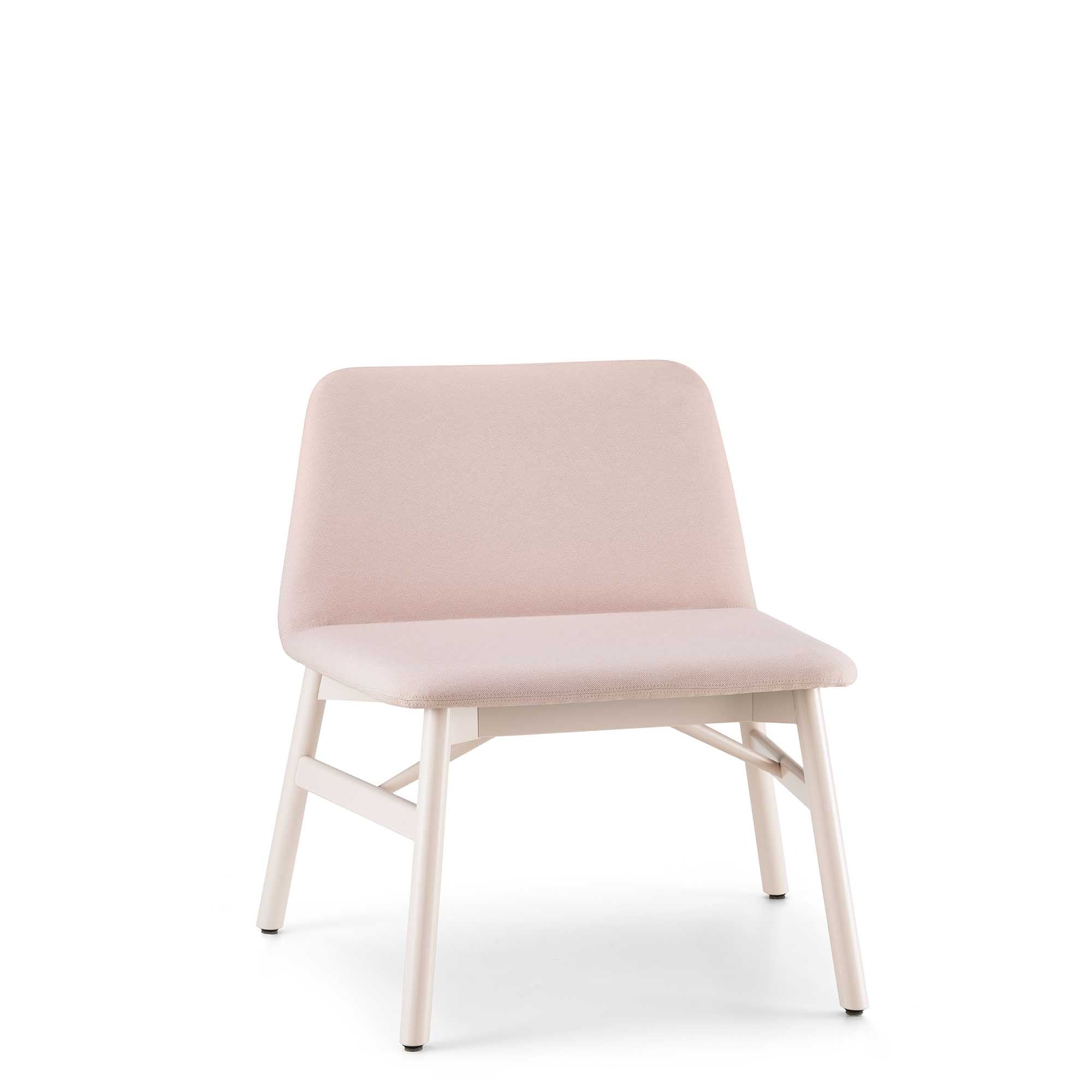 BARDOT LE LOUNGE Armchair cream upholstery, front view