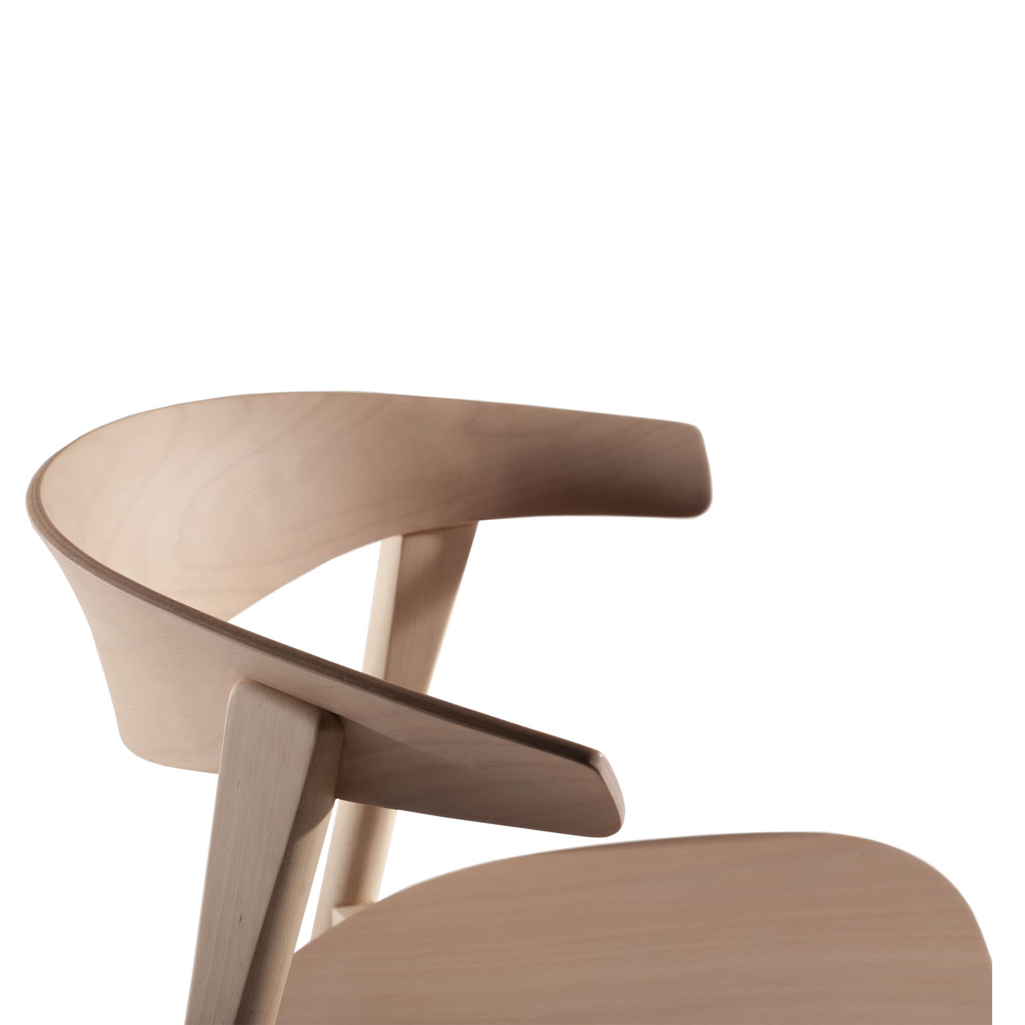 NIX Wooden Chair natural beech backrest view