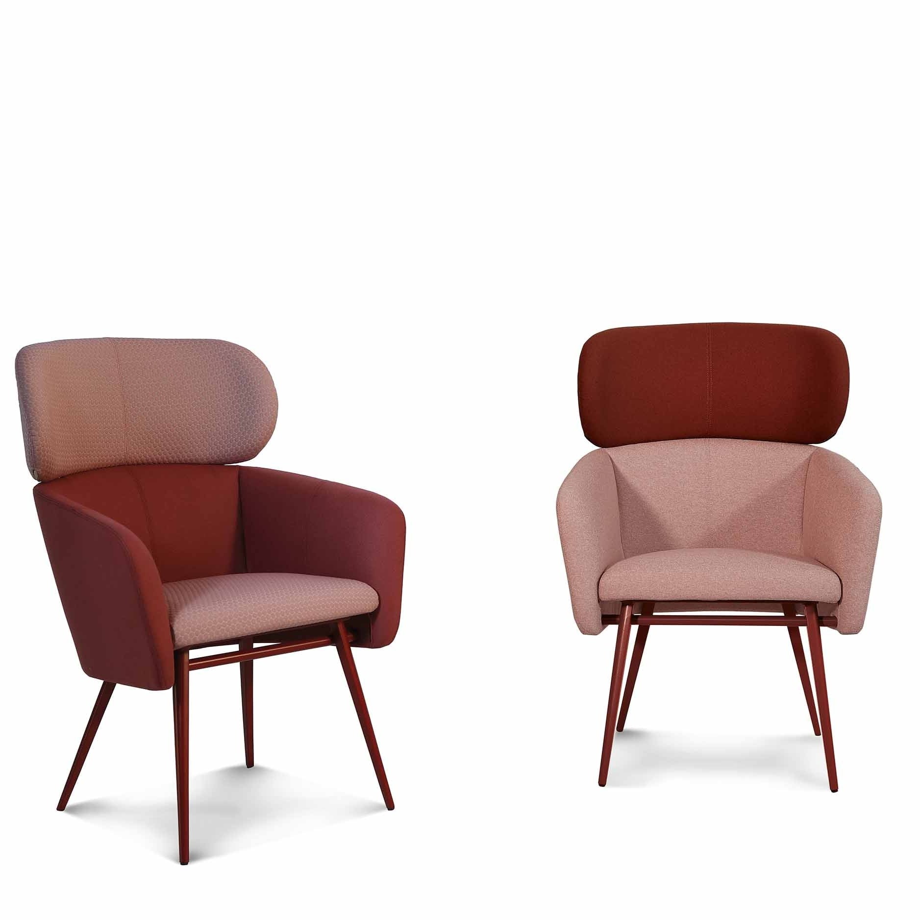 BALU XL MET Armchair cherry and pink two armchairs