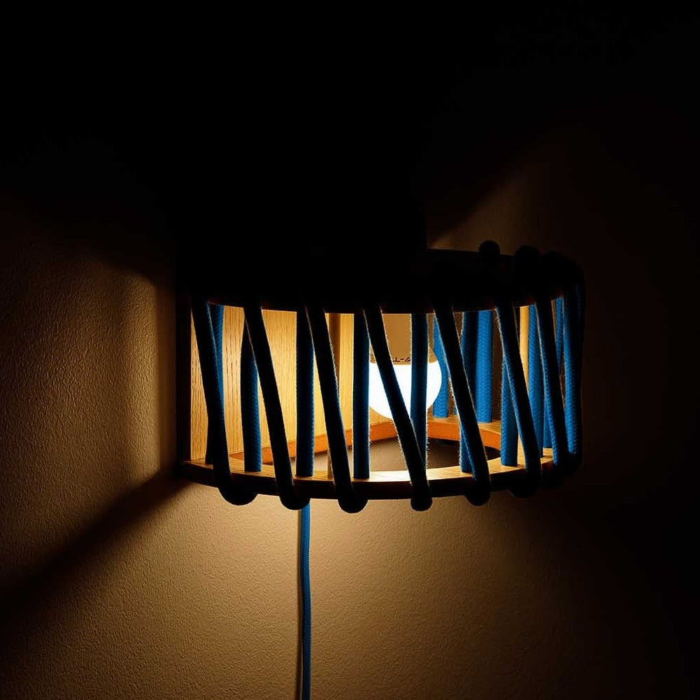 MACARON Wall Lamp Blue 20 cm night view