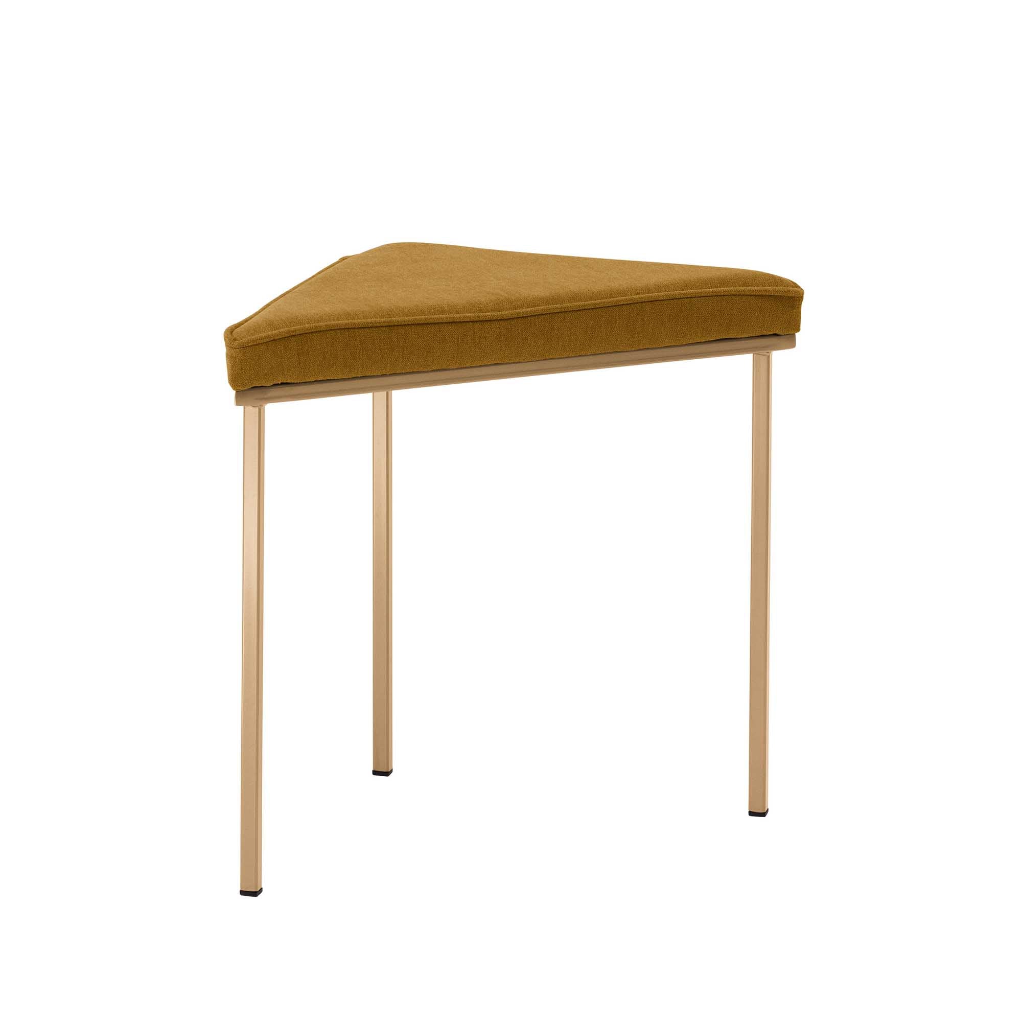 Tripod Stool, Powder-Coated Frame yellow fabric, yellow frame, front view