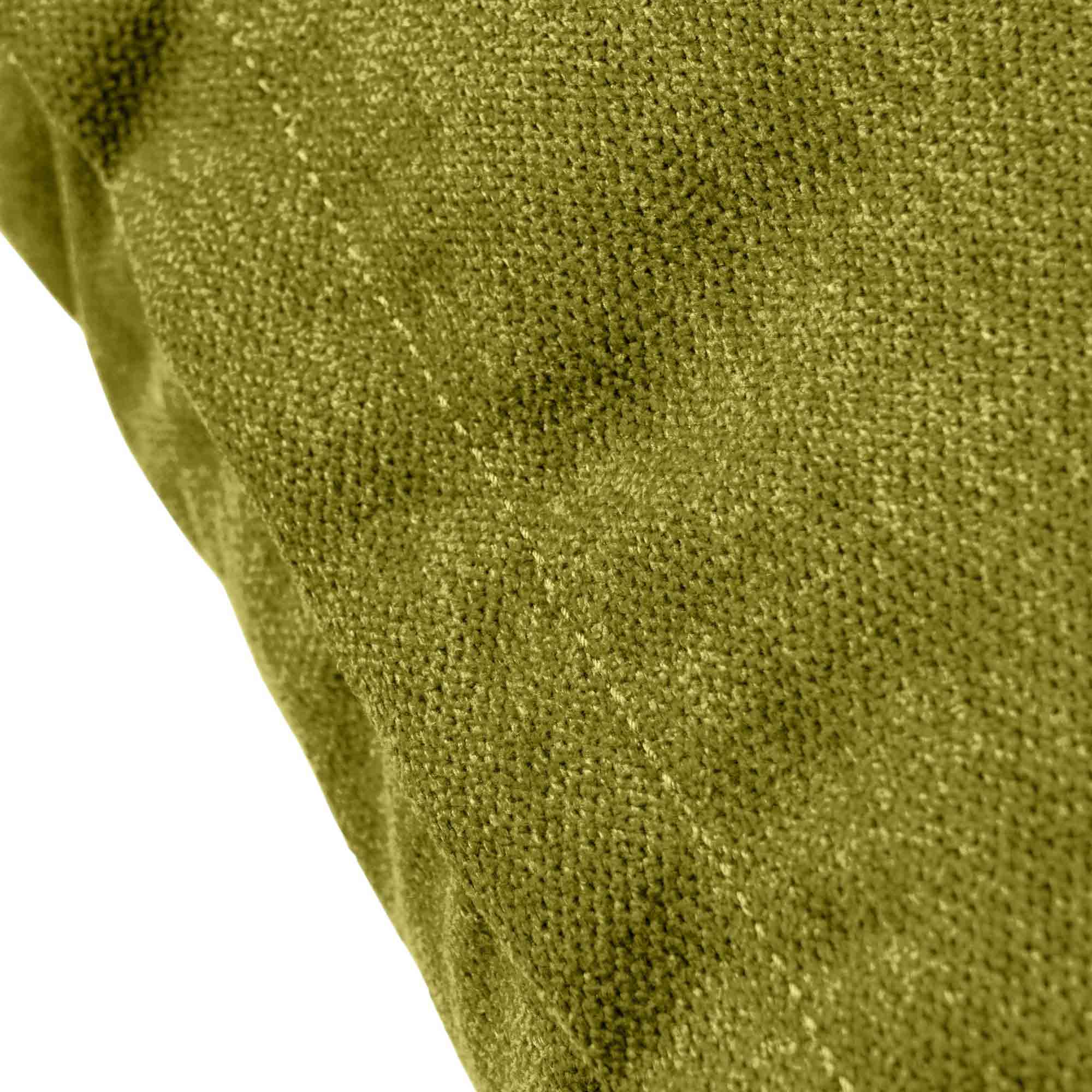 KISSEN Indoor Cushion green fabirc, close detail view