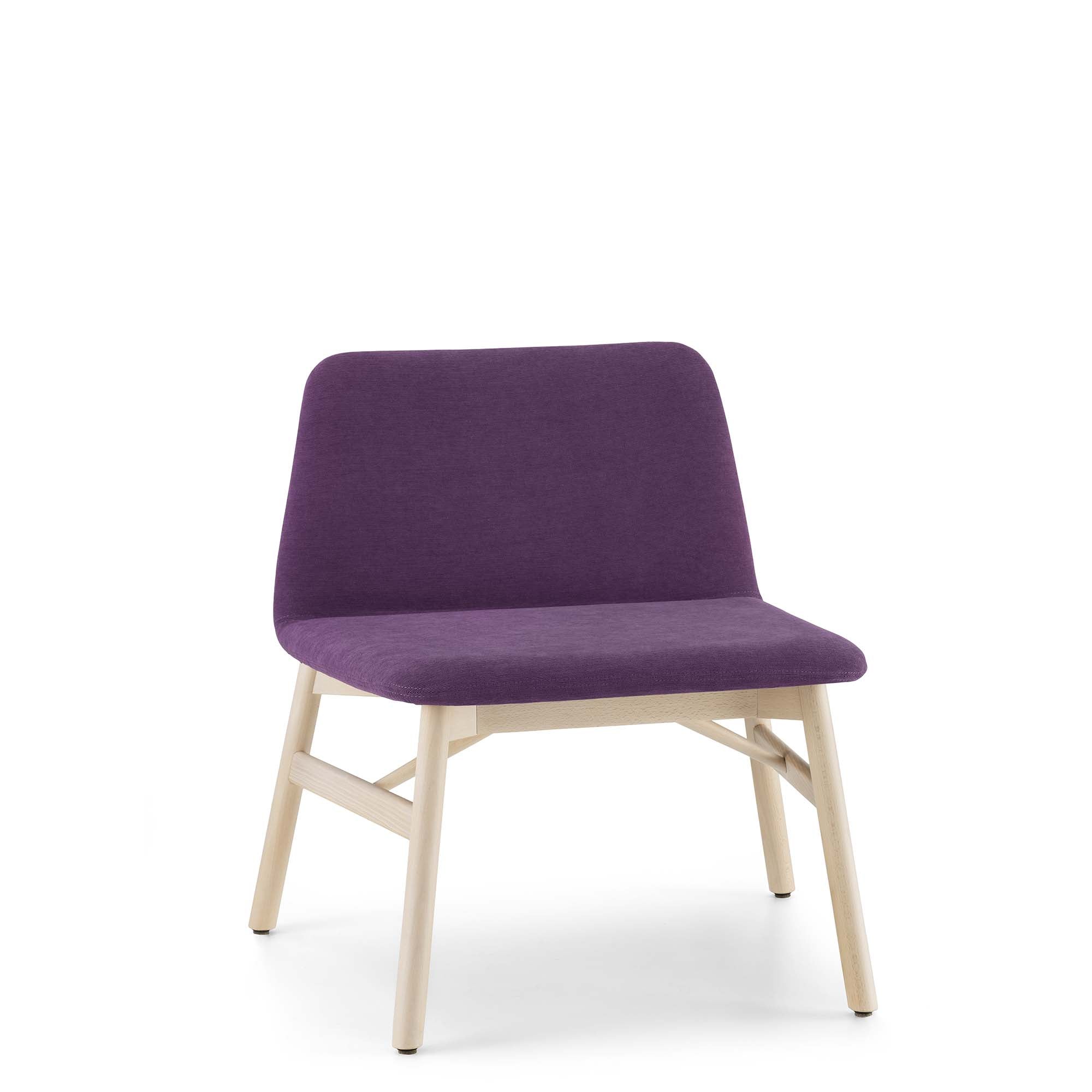 BARDOT LE LOUNGE Armchair purple upholstery