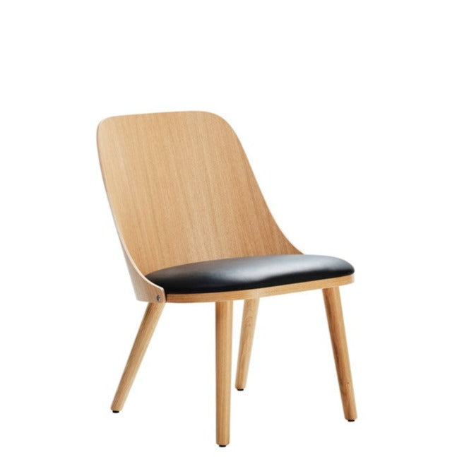 SANDER Chair natural frame oak, black seat