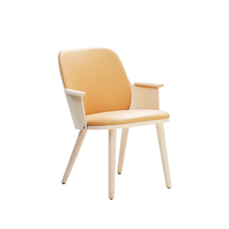 SANDER Chair F21 natural frame, mustard leather