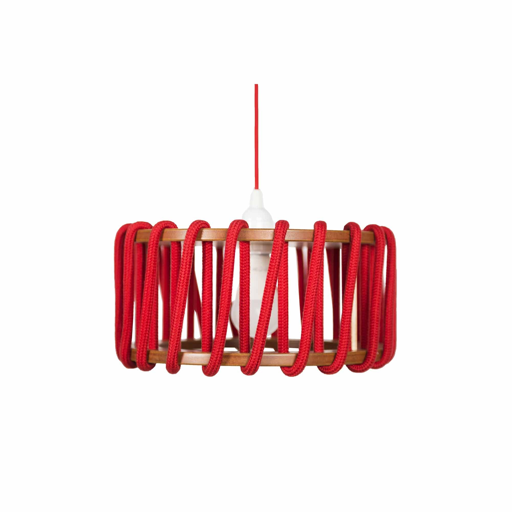 MACARON Pendant Lamp Red 30 cm front close view