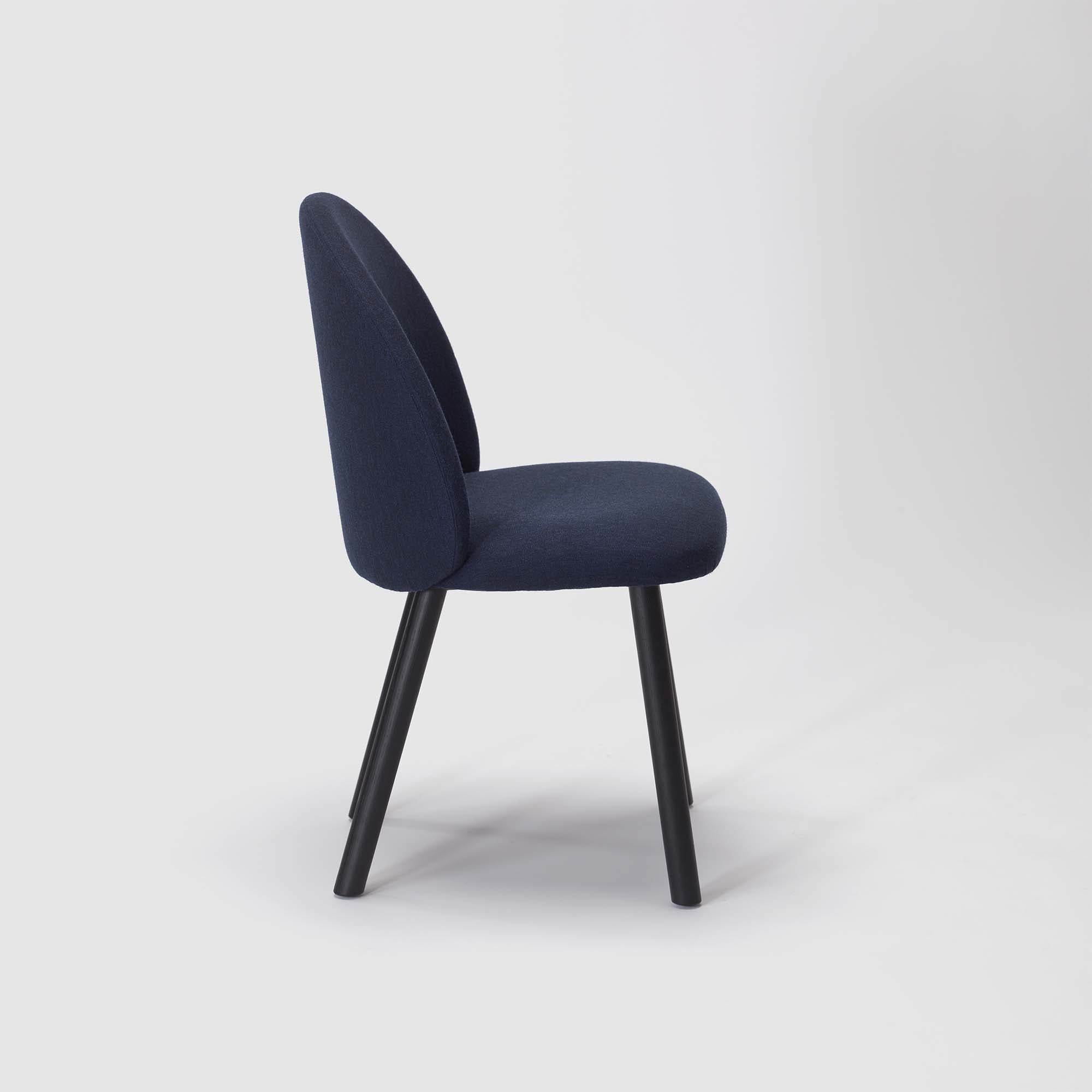 NASU Side Chair Black-Navy Blue