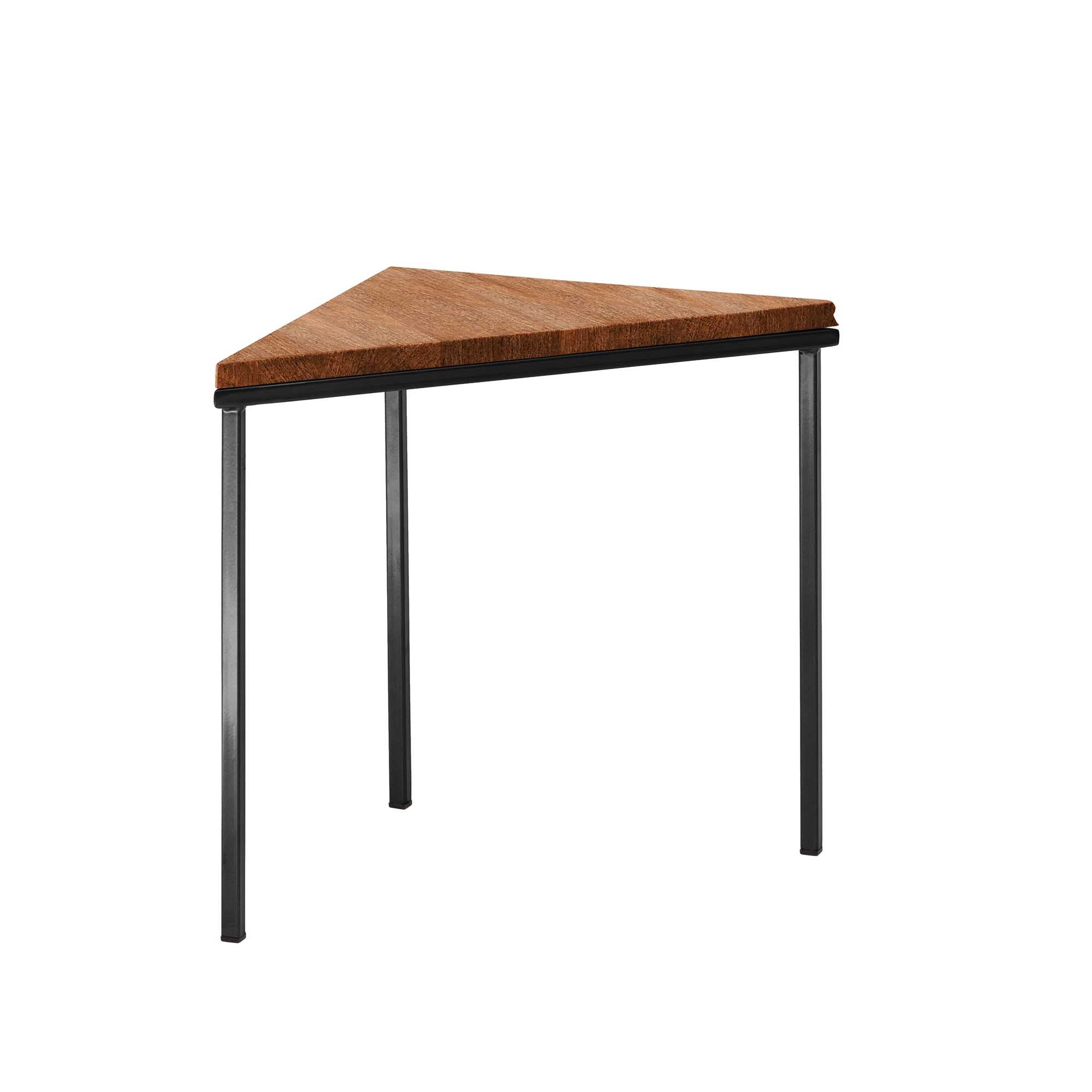 Tripod Table, Beech Wood, Walnut Colour black frame, front view