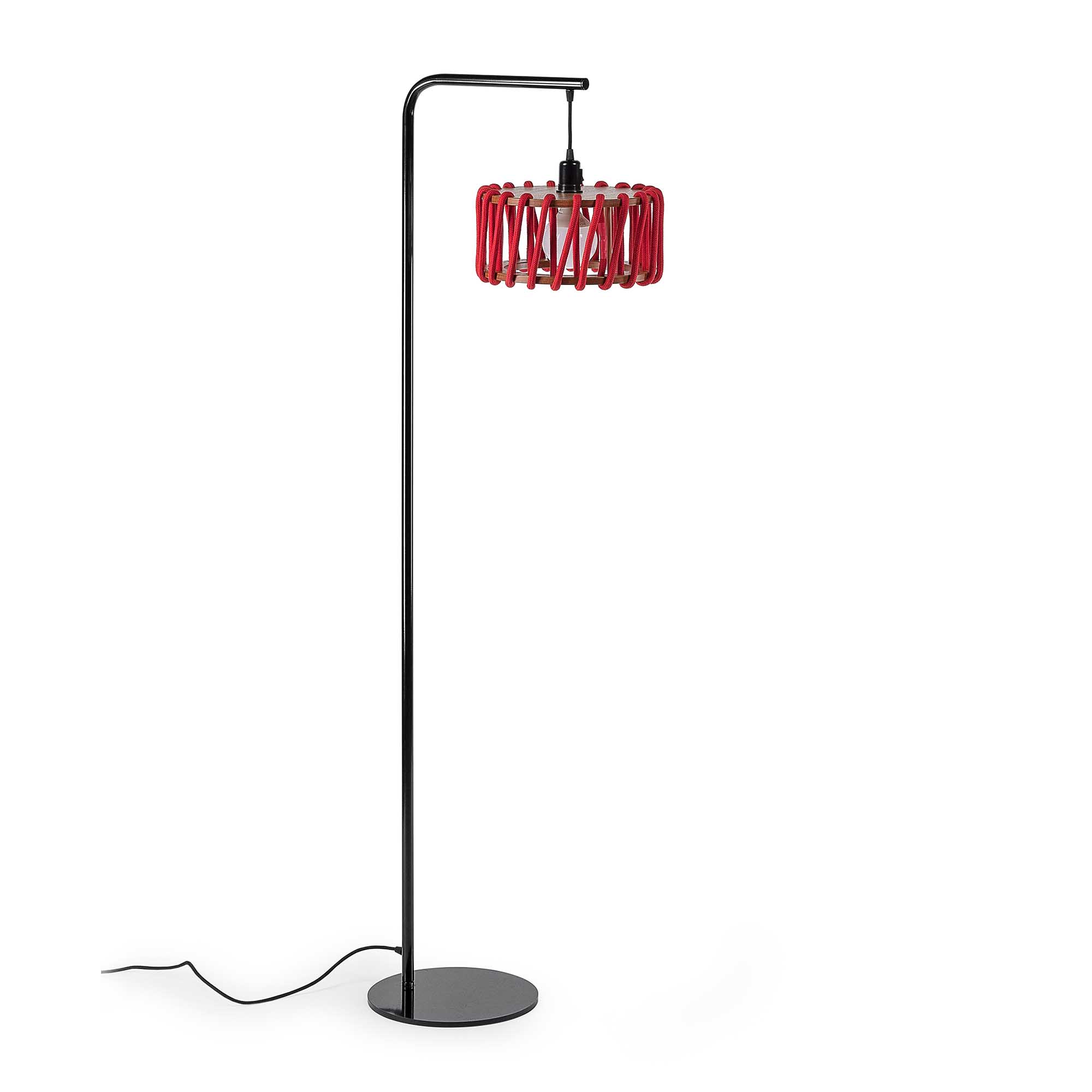 MACARON Floor Lamp Black-Red 30 cm
