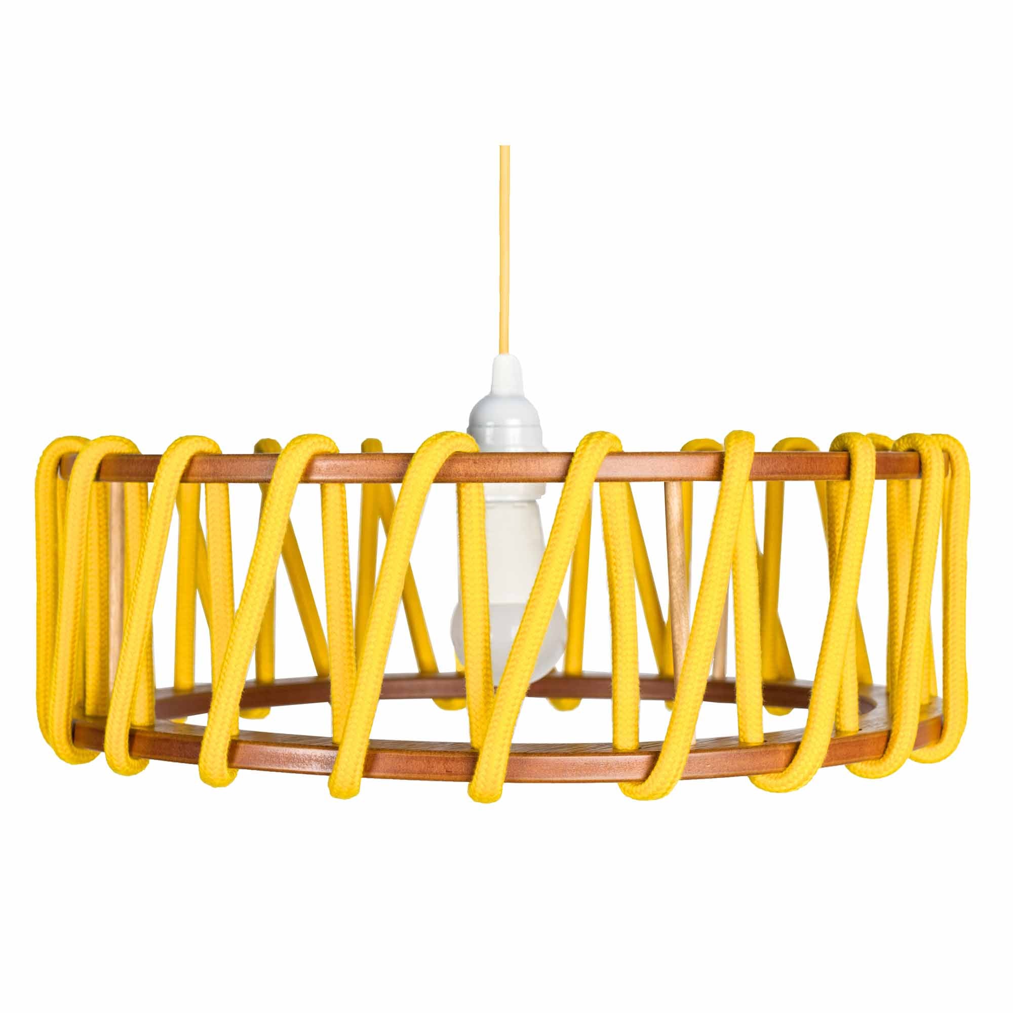 MACARON Pendant Lamp Yellow 45 cm front close view