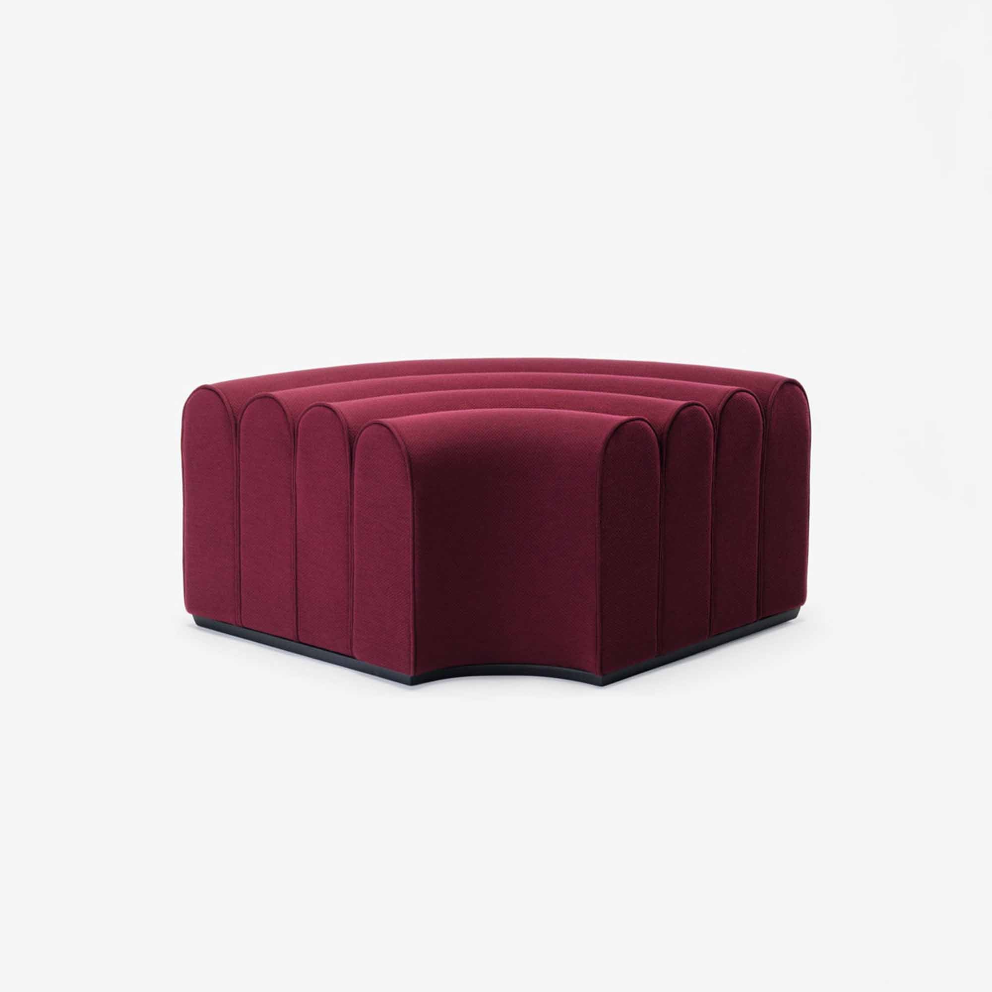 ARKAD Corner Pouffe Cherry Large front view