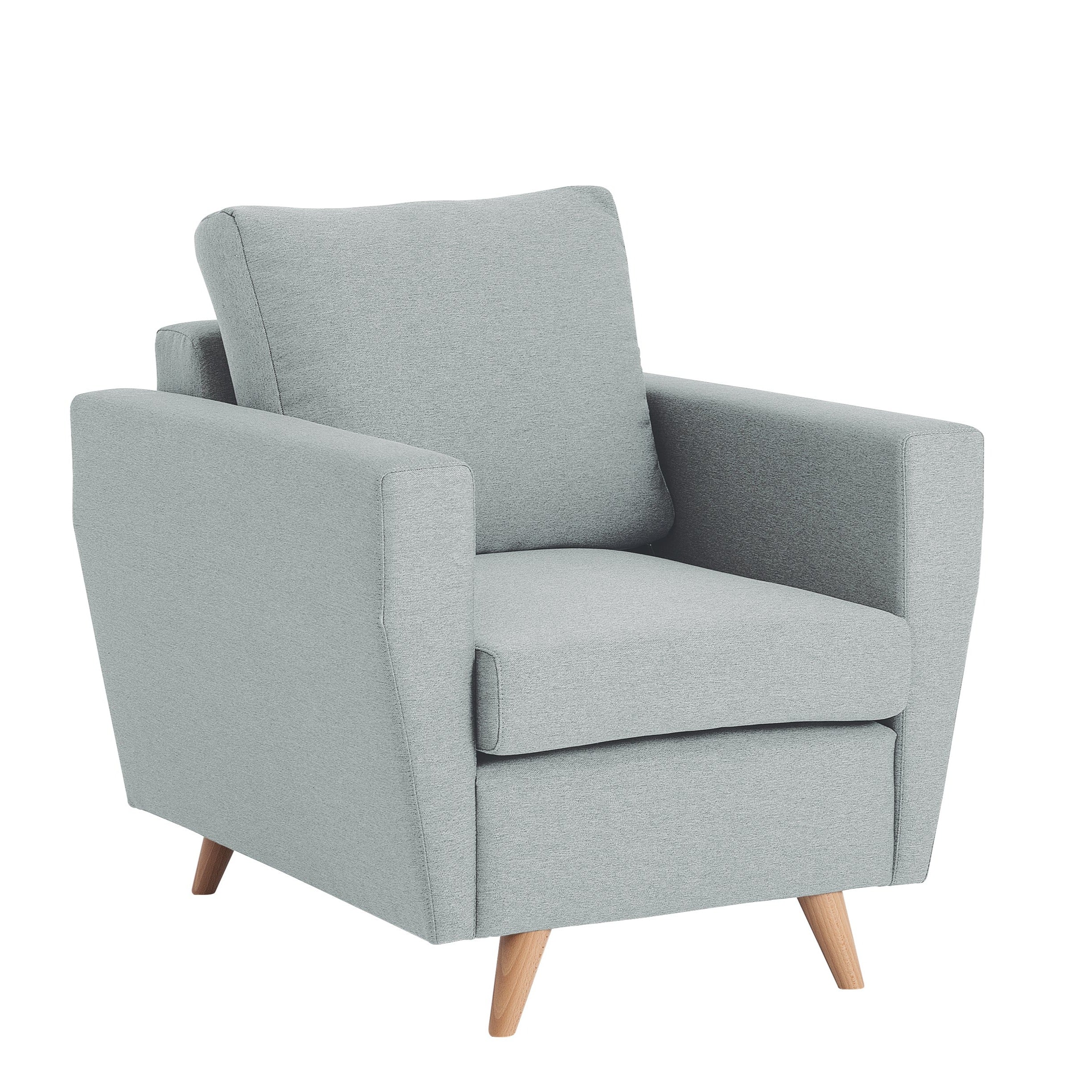 LOVER Armchair grey, side view, white background