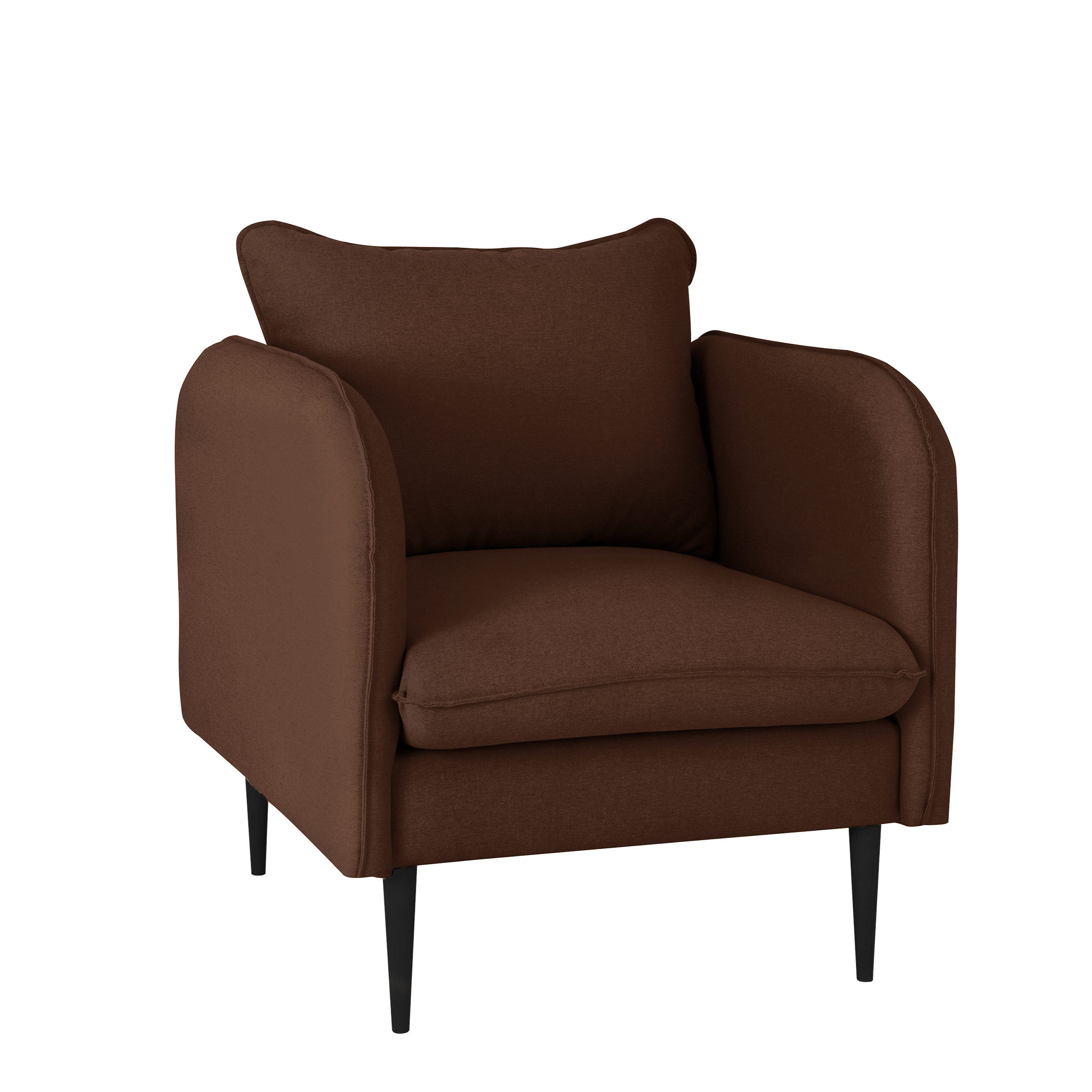 POSH BLACK Armchair upholstery colour brown