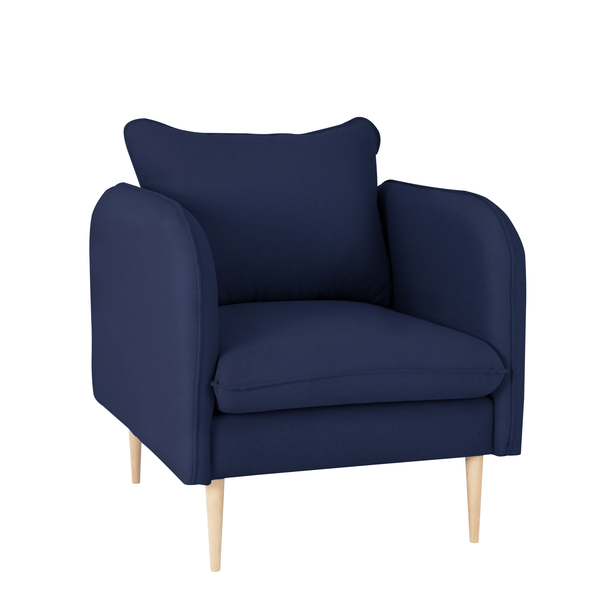 POSH Armchair upholstery colour blue-white background