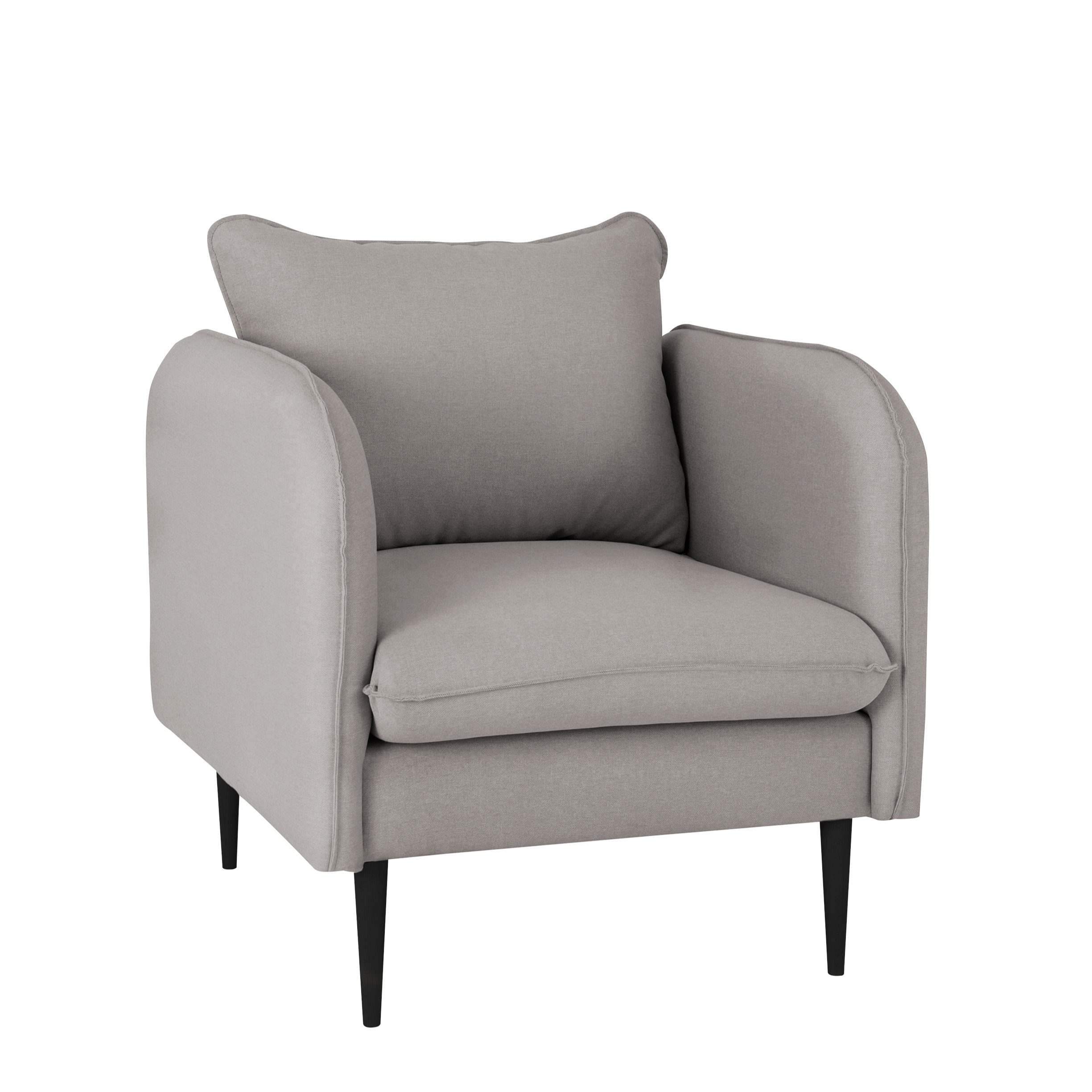 POSH BLACK Armchair upholstery colour steel grey