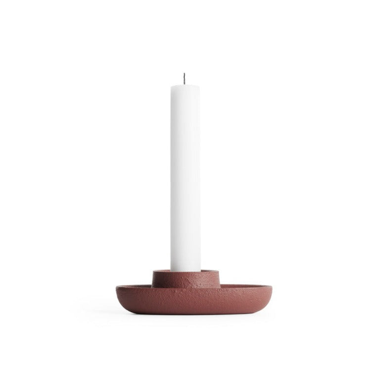 AYE Candle Holder 1 Funnel wine colour with candle