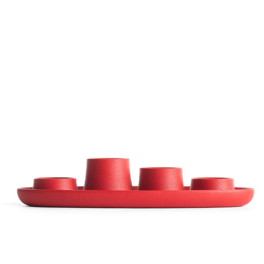 AYE Candle Holder 4 Funnel-red