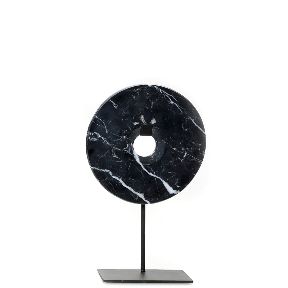 THE MARBLE DISC On Stand-Black-Medium front view