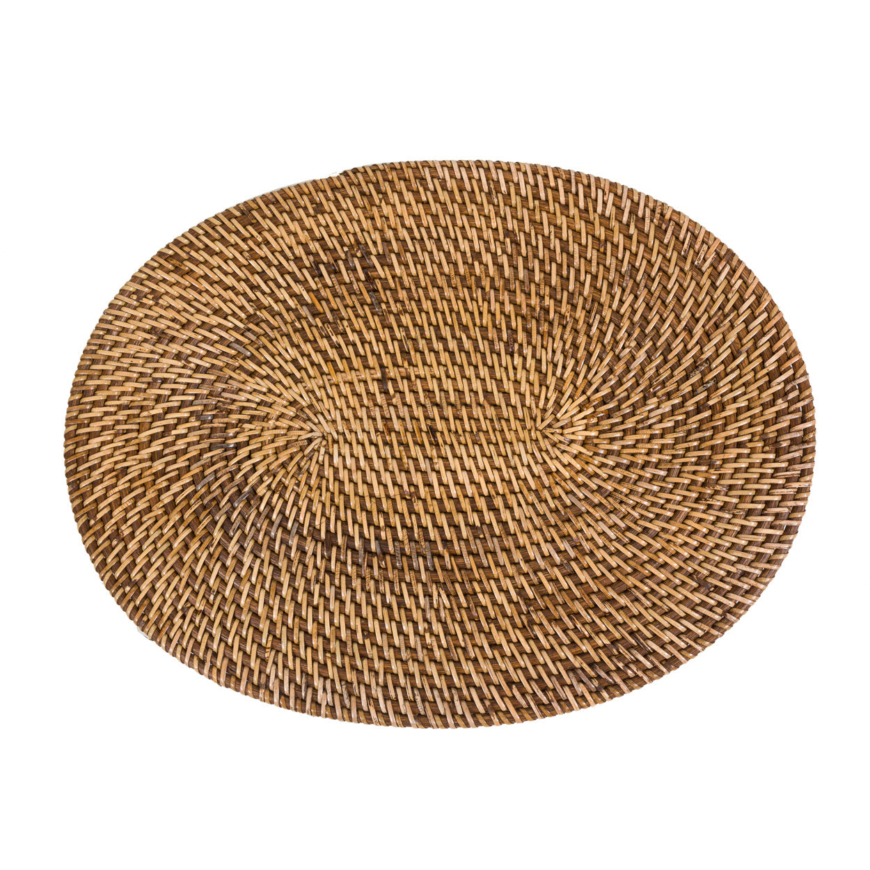 THE COLONIAL Oval Placemat Natural-Brown front view