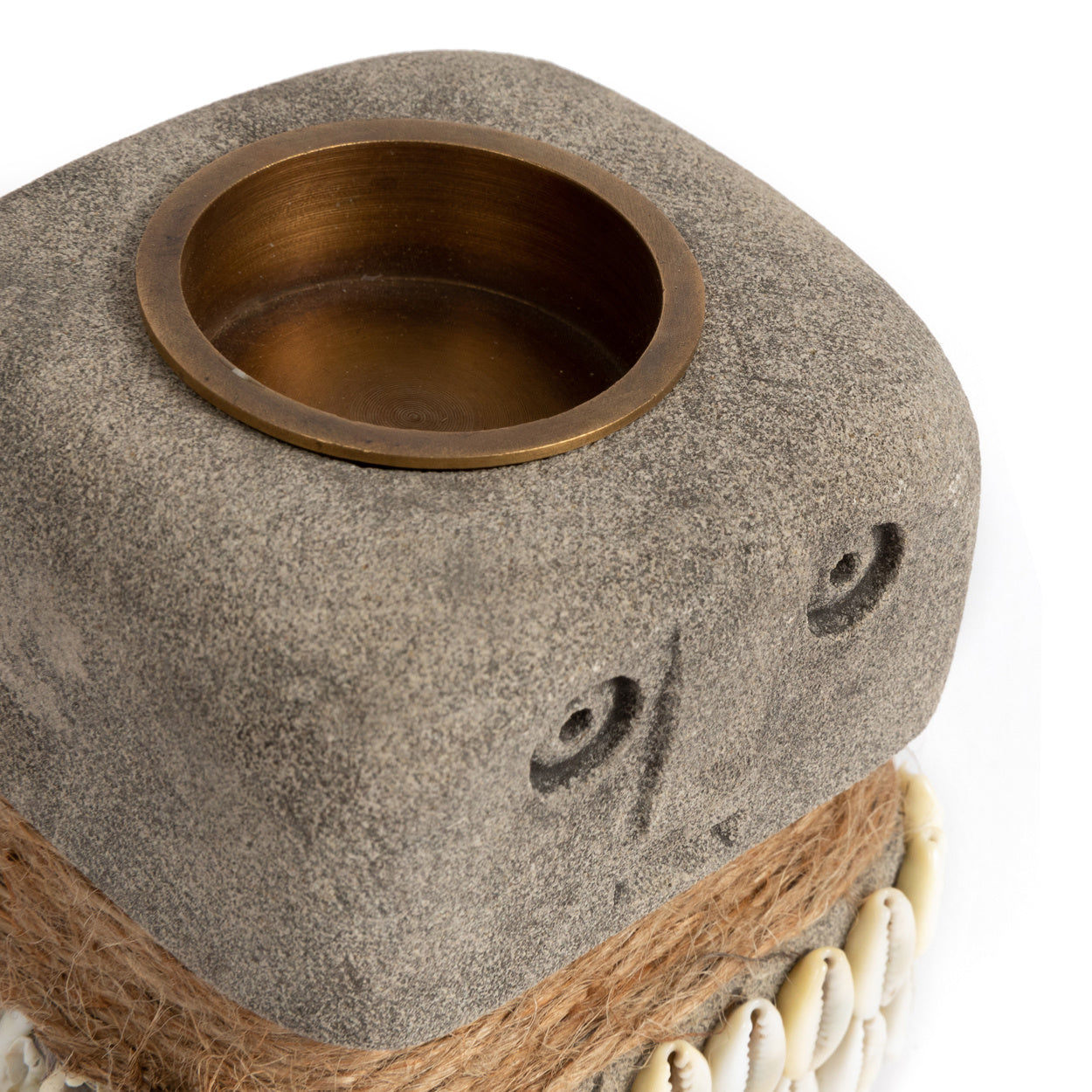 THE SUMBA STONE #31 Candle Holder top crop view