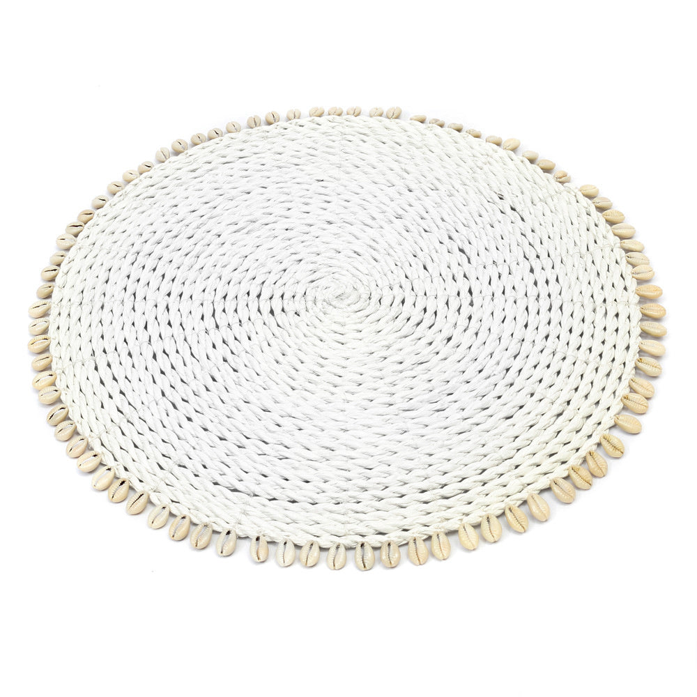SEAGRASS Shell Placemat white round