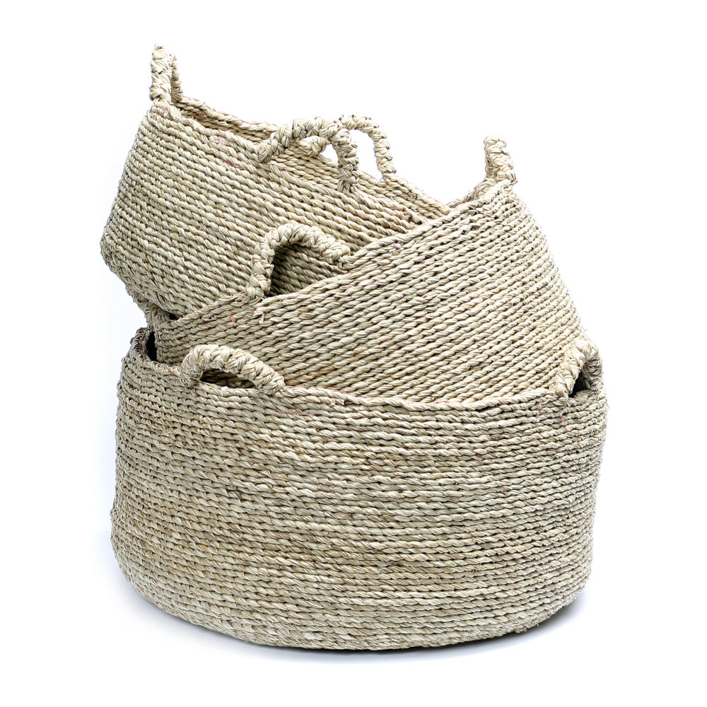 LES QUATRE MAINS Basket Set of 3 natural