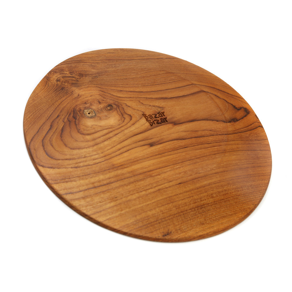 THE TEAK ROOT Round Plate side view