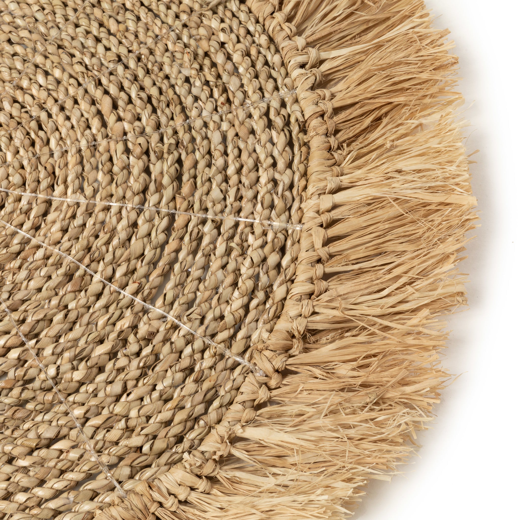 THE SEAGRASS RAFFIA Placemat Natural macro side view