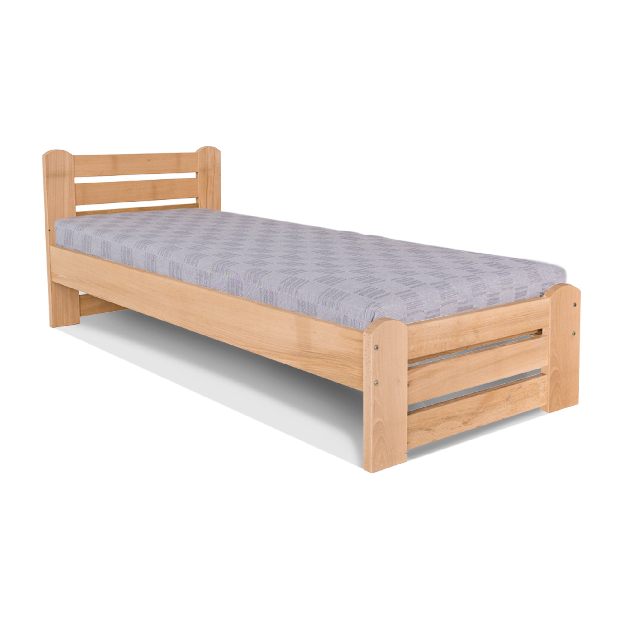 COUNTRY Single Bed, Beech Wood-natural frame