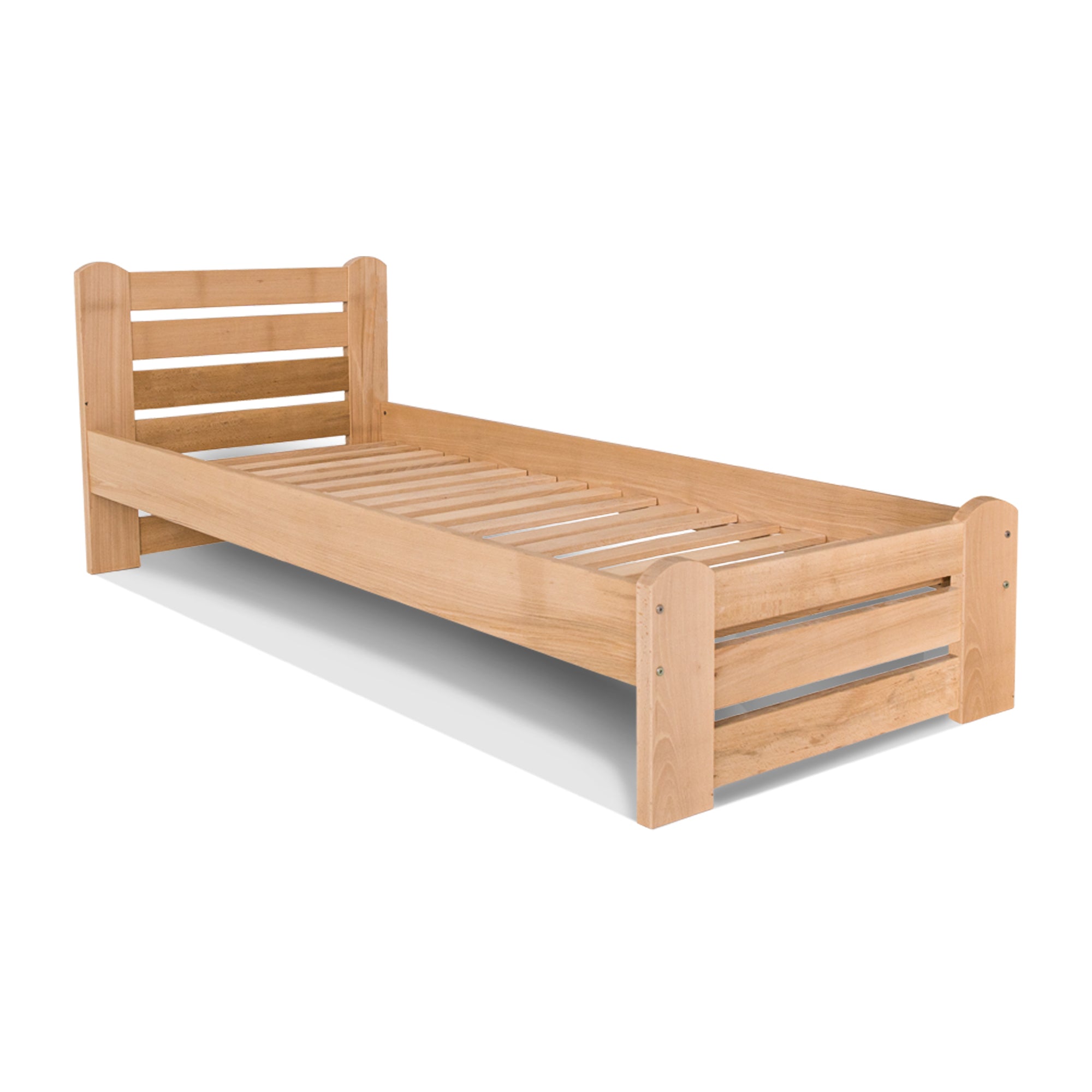 COUNTRY Single Bed, Beech Wood-natural frame without mattress