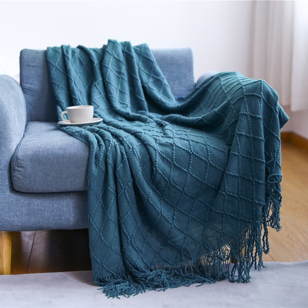 Soft Weighted Blanket For Bed blue