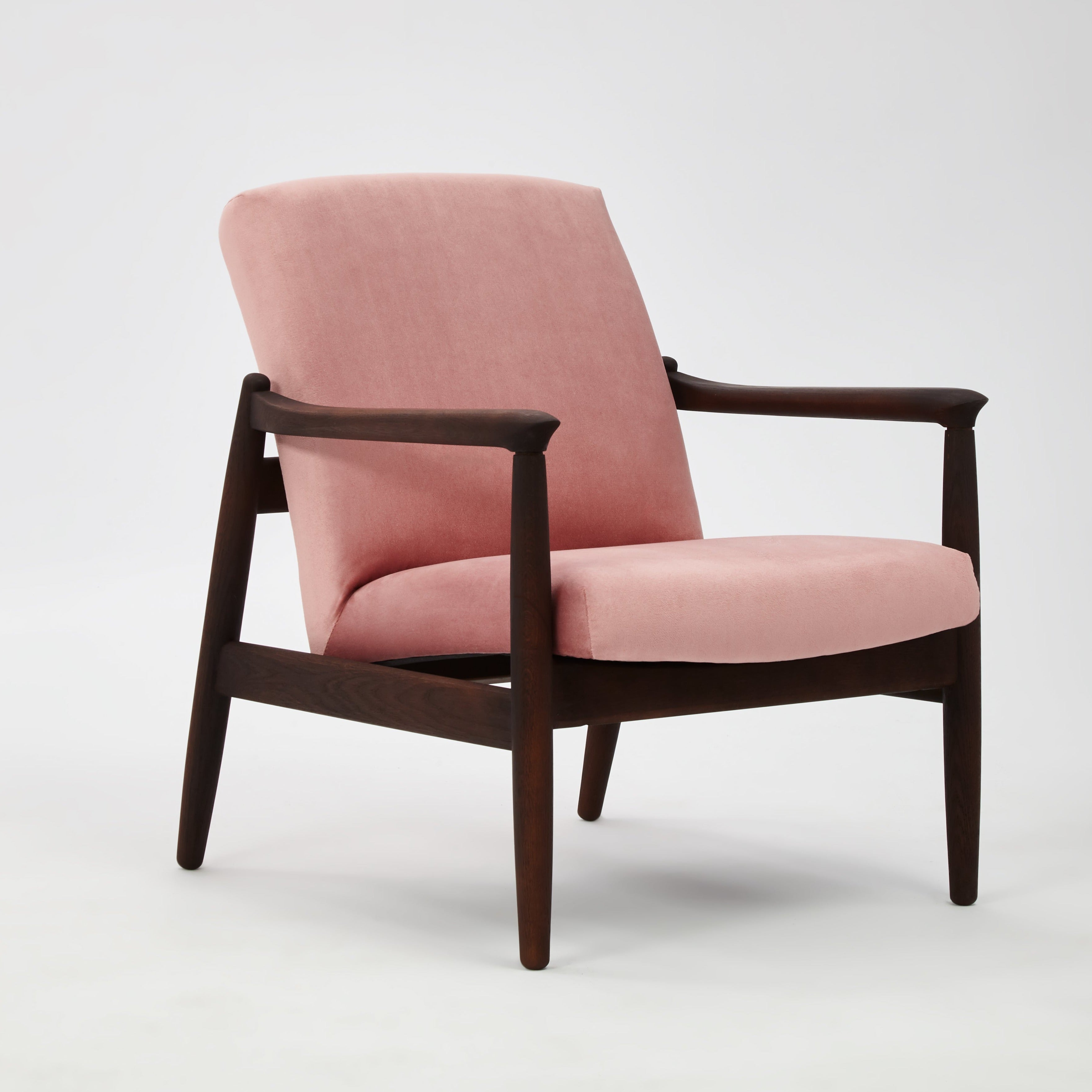 H 64 Lowback Chair white frame upholstery colour pink
