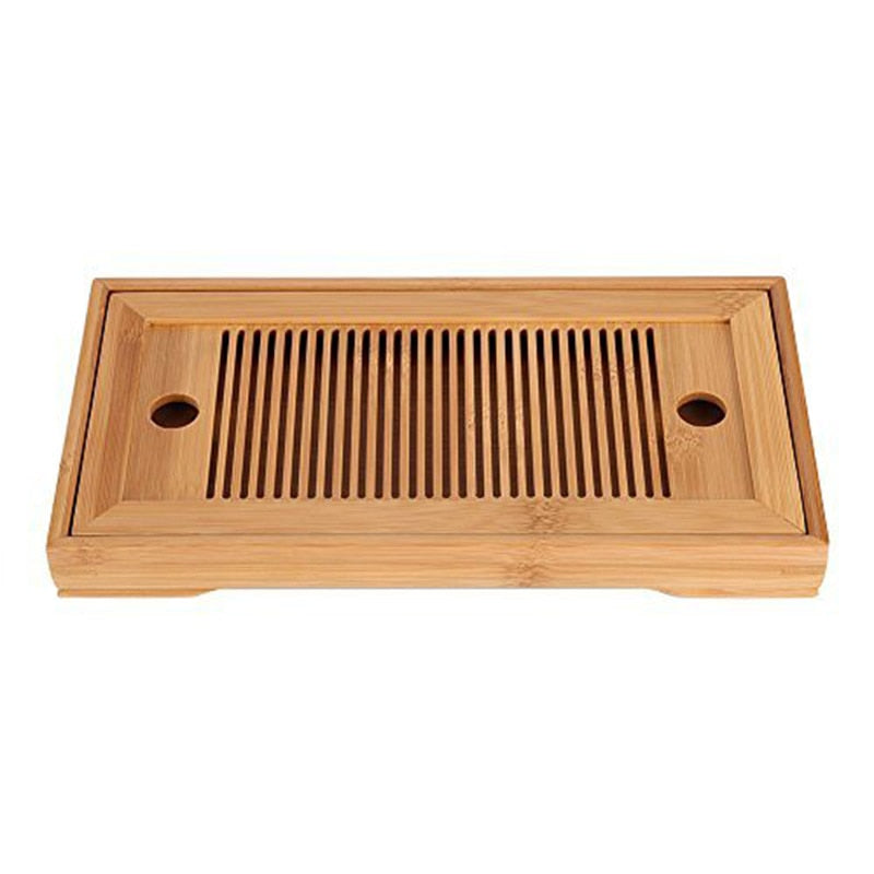 Natural Bamboo Tea Tray s Size top view